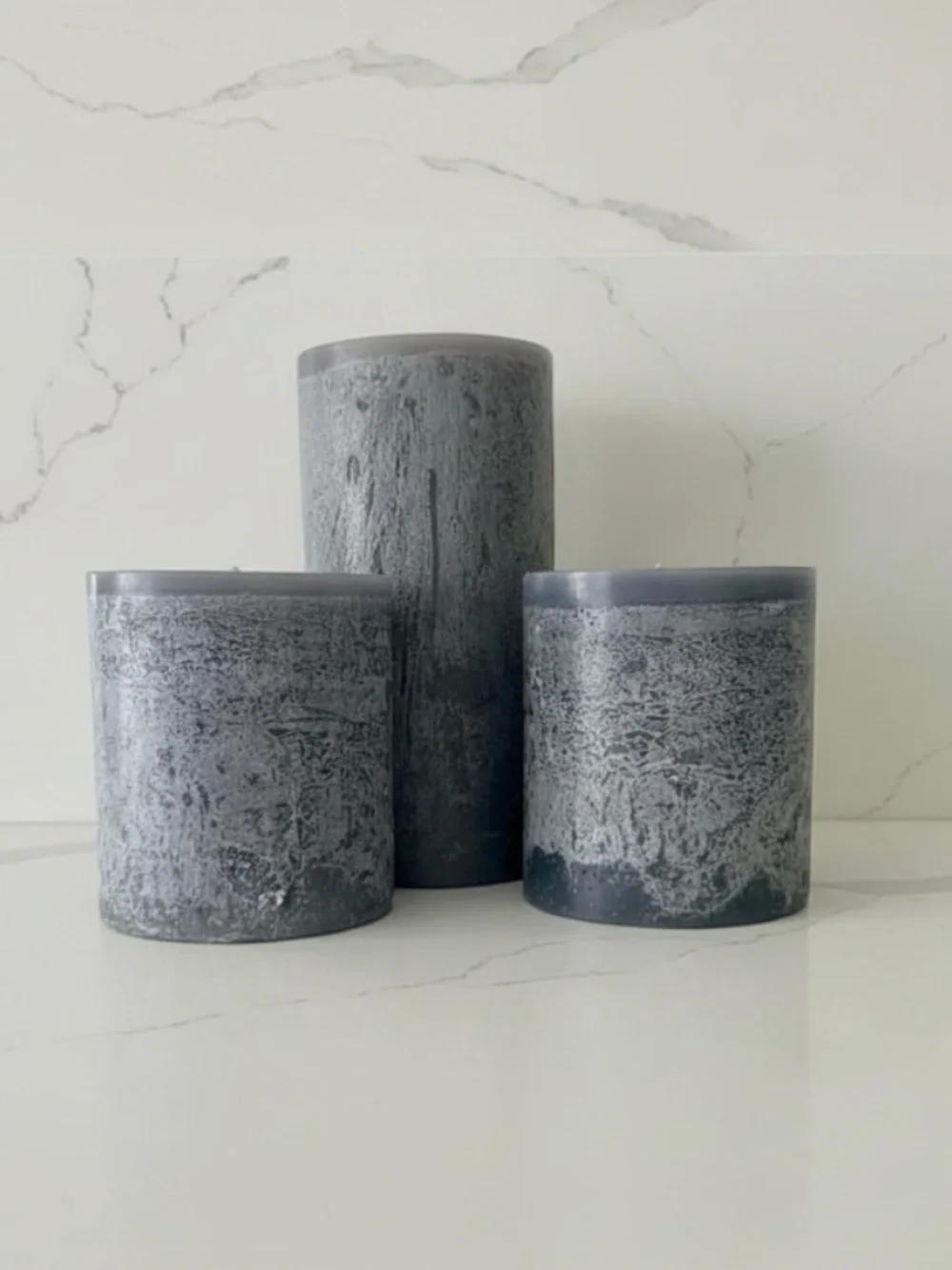 Set/3 Pottery Barn Blackberry Yuzu Scented Pillar Candles
